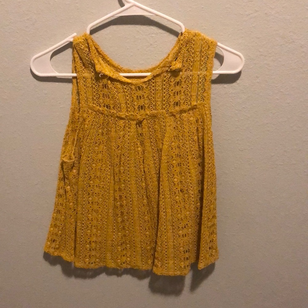 Yellow Lace Summer Top
